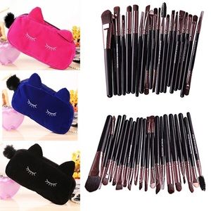 Cosmetic Bag with Brush Set